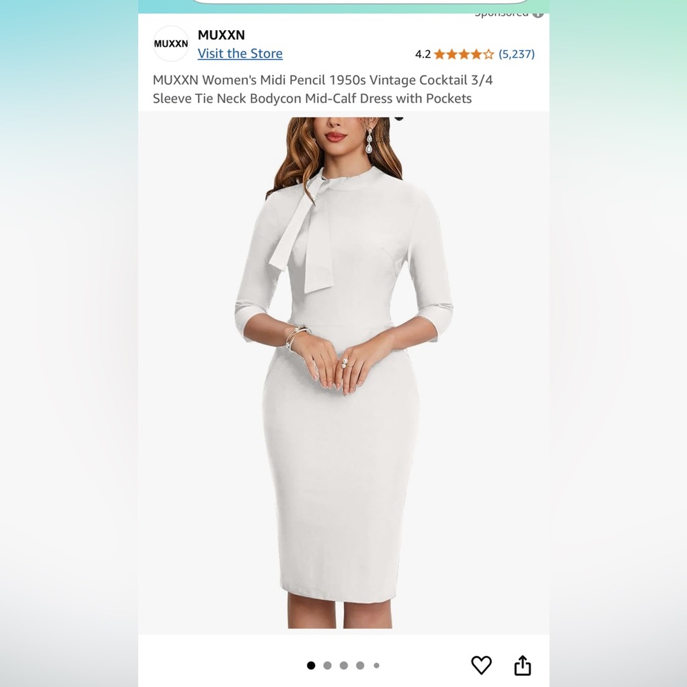 White Women's Dress